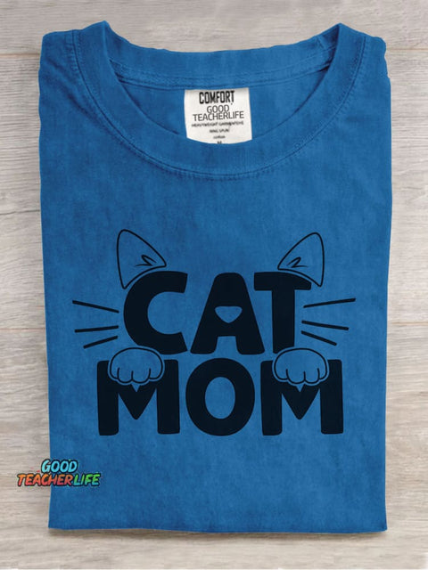Cat Mom Decorative Pattern T-shirt