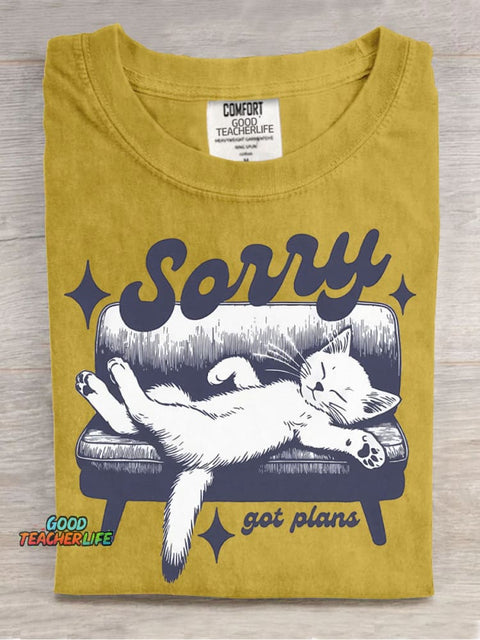 Kitten Has A Plan for Decorative Pattern T-shirt