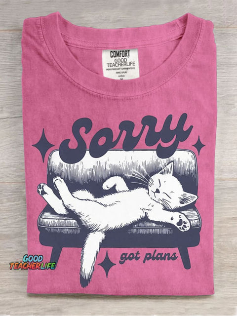 Kitten Has A Plan for Decorative Pattern T-shirt