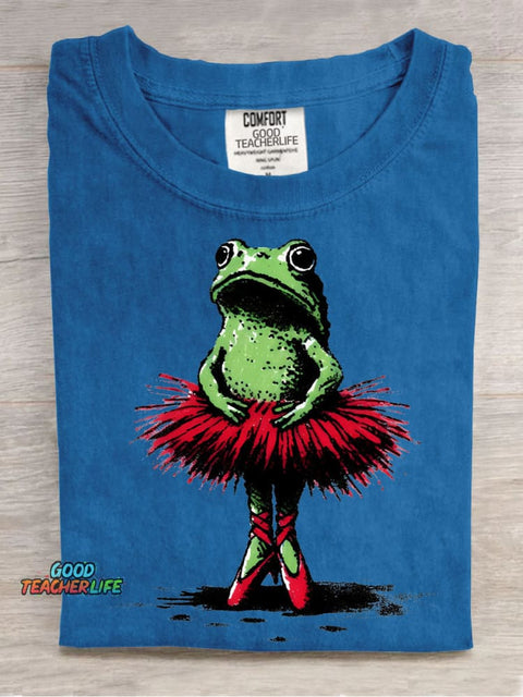 Ballet Frog Decorative Pattern T-shirt