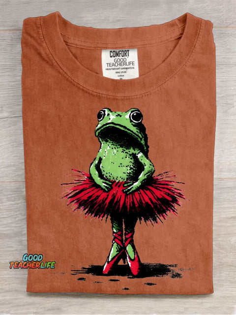 Ballet Frog Decorative Pattern T-shirt