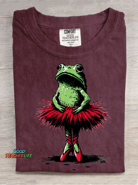 Ballet Frog Decorative Pattern T-shirt