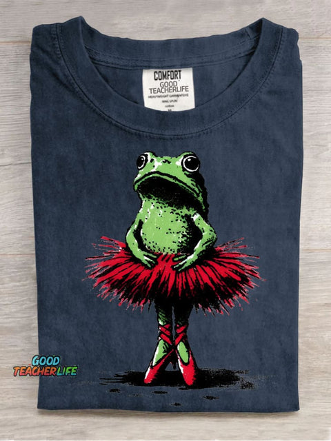 Ballet Frog Decorative Pattern T-shirt