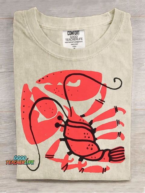 Red Lobster Decorative Pattern T-shirt