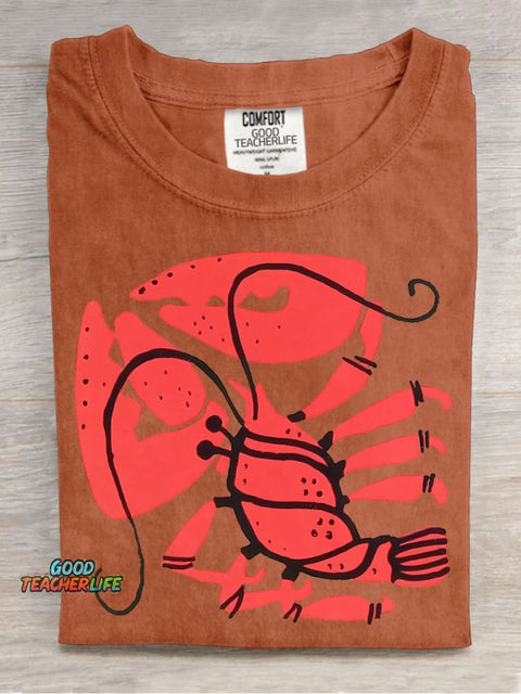 Red Lobster Decorative Pattern T-shirt