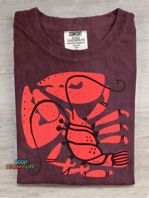 Red Lobster Decorative Pattern T-shirt
