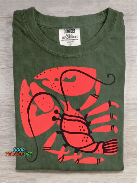 Red Lobster Decorative Pattern T-shirt