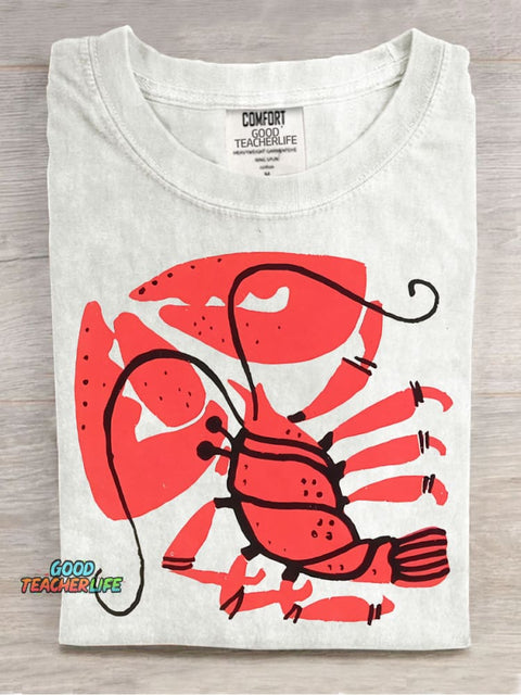 Red Lobster Decorative Pattern T-shirt