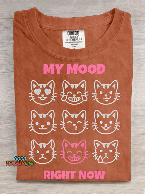 Happy Mood Right Now Decorative Pattern T-shirt