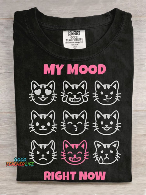 Happy Mood Right Now Decorative Pattern T-shirt