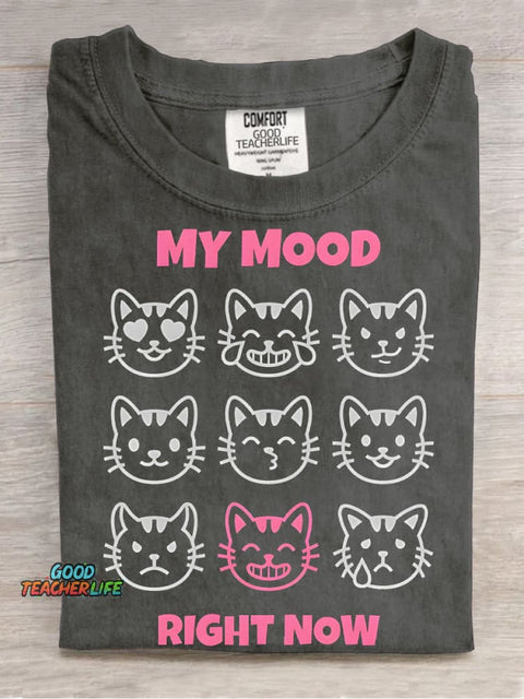 Happy Mood Right Now Decorative Pattern T-shirt