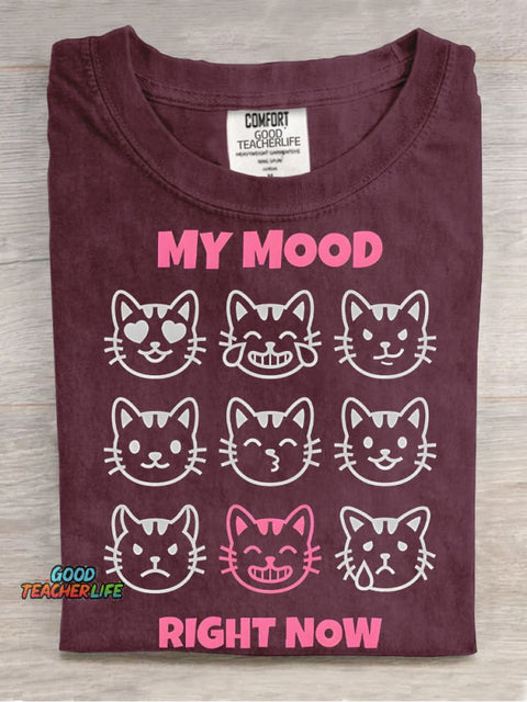 Happy Mood Right Now Decorative Pattern T-shirt