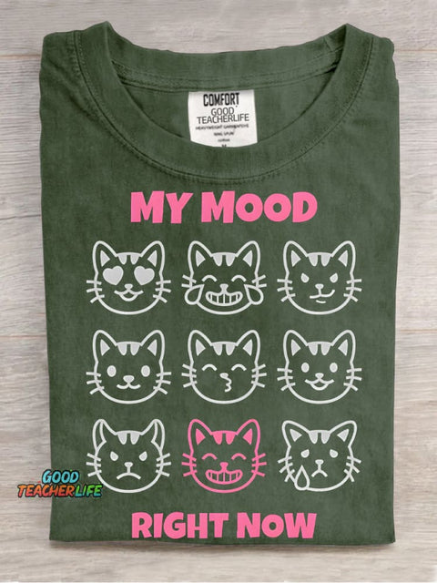 Happy Mood Right Now Decorative Pattern T-shirt