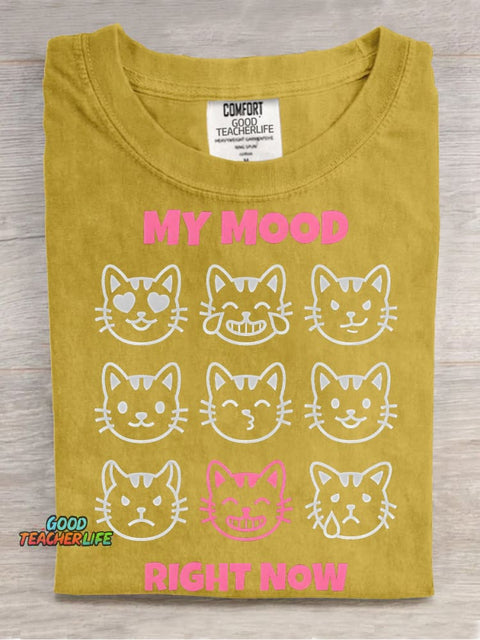 Happy Mood Right Now Decorative Pattern T-shirt