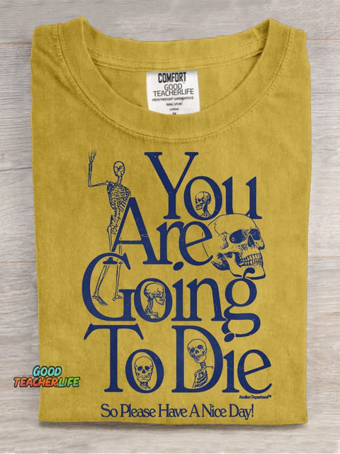 Please Have A Nice Day Decorative Pattern T-shirt