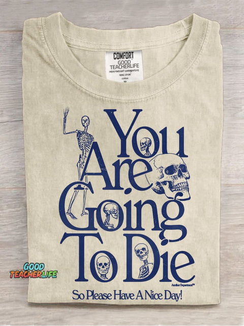 Please Have A Nice Day Decorative Pattern T-shirt