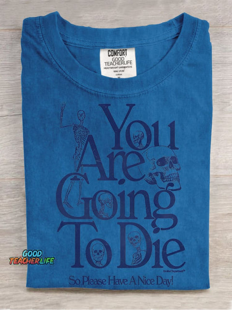 Please Have A Nice Day Decorative Pattern T-shirt