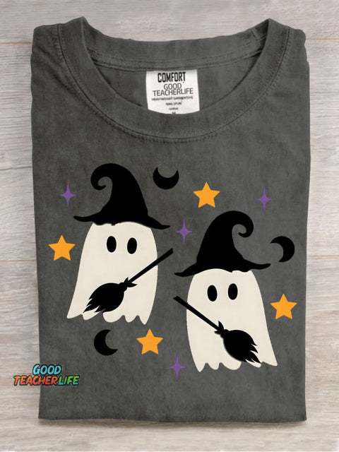 Ghost Magician Decorative Pattern T-shirt