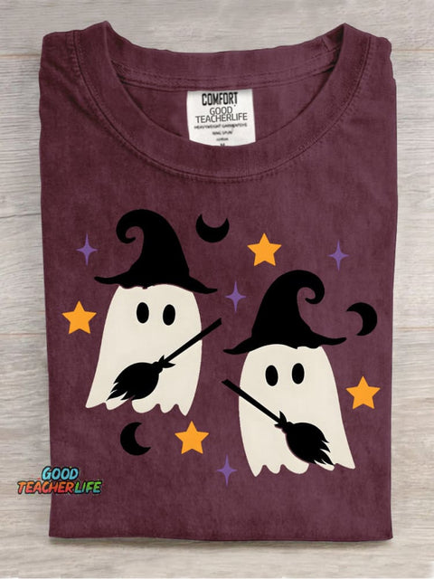 Ghost Magician Decorative Pattern T-shirt