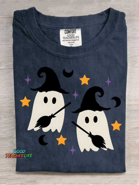 Ghost Magician Decorative Pattern T-shirt