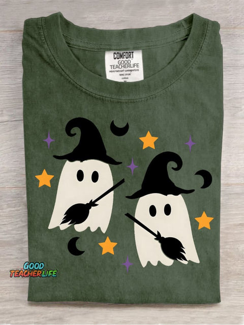 Ghost Magician Decorative Pattern T-shirt