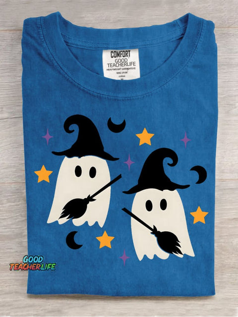 Ghost Magician Decorative Pattern T-shirt