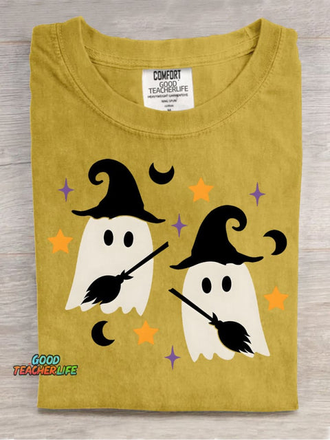 Ghost Magician Decorative Pattern T-shirt