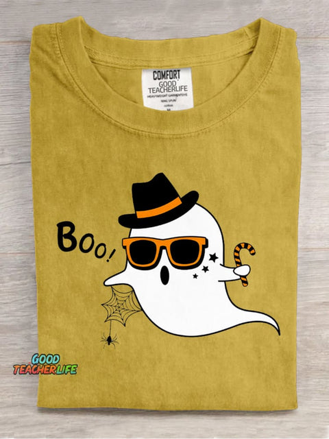 Cute Little Ghost Decorative Pattern T-shirt