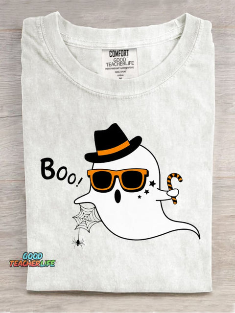 Cute Little Ghost Decorative Pattern T-shirt