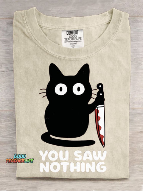 You Saw Nothing Decorative Pattern T-shirt