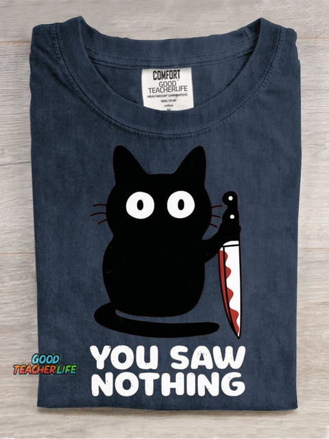 You Saw Nothing Decorative Pattern T-shirt