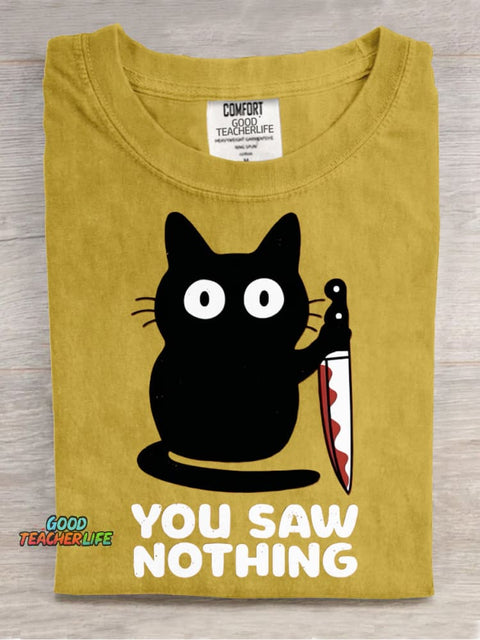 You Saw Nothing Decorative Pattern T-shirt