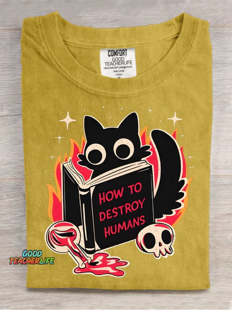 How To Destroy Humans Decoration Pattern T-shirt