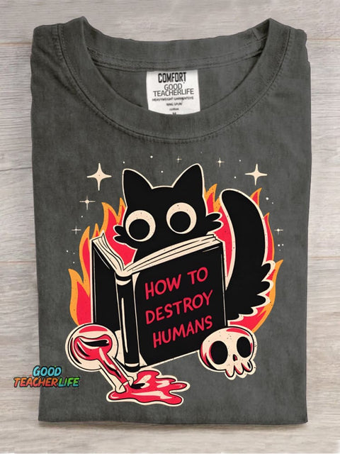 How To Destroy Humans Decoration Pattern T-shirt