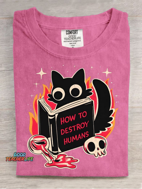 How To Destroy Humans Decoration Pattern T-shirt