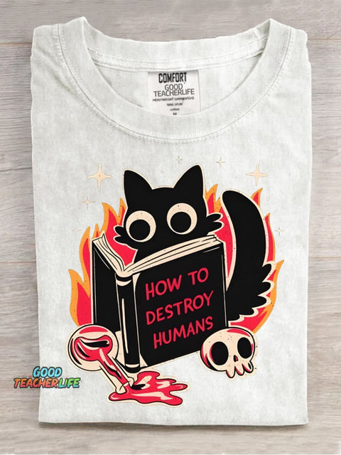 How To Destroy Humans Decoration Pattern T-shirt