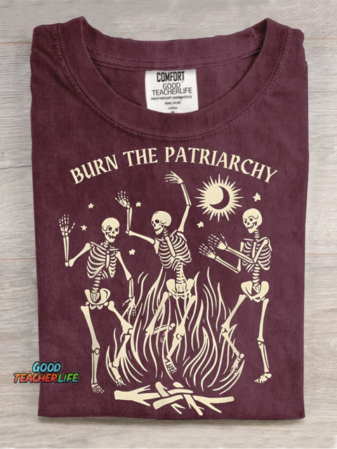 Burn The Patriarchy Decoration Pattern T-shirt