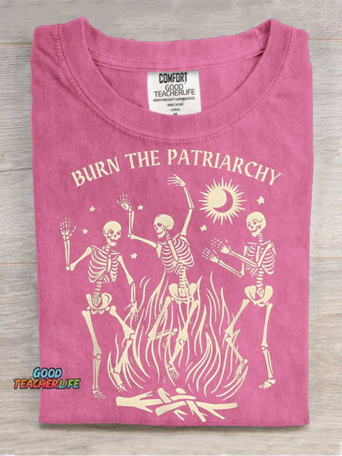Burn The Patriarchy Decoration Pattern T-shirt