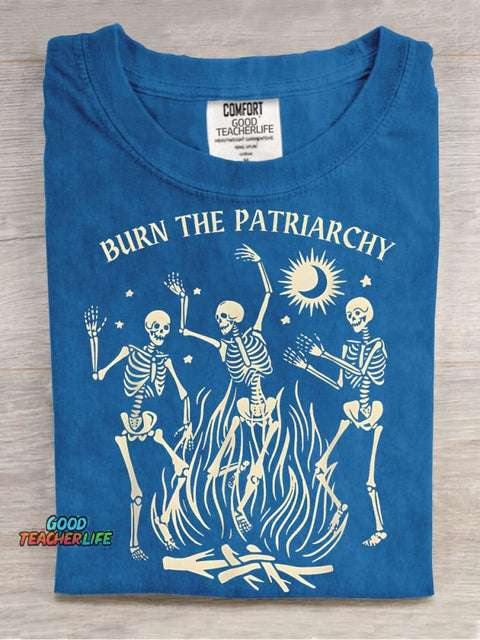 Burn The Patriarchy Decoration Pattern T-shirt