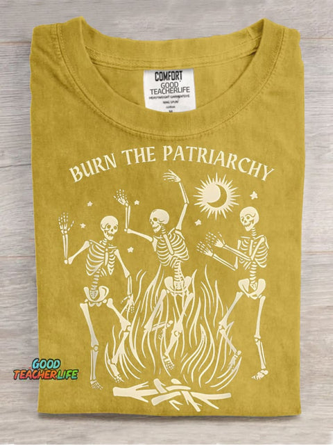 Burn The Patriarchy Decoration Pattern T-shirt