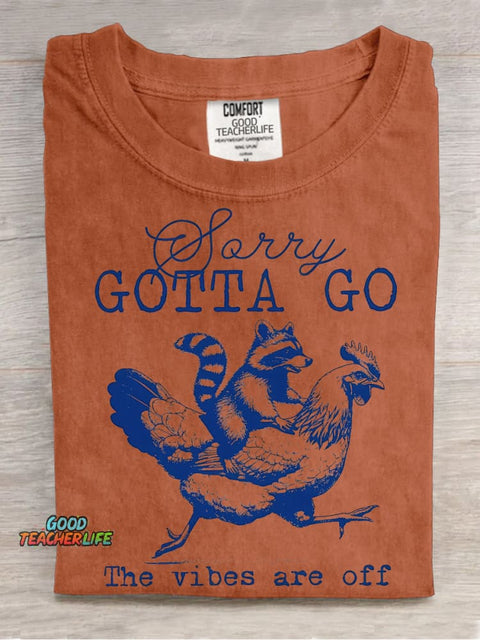 Gotta Go Decorative Pattern T-shirt