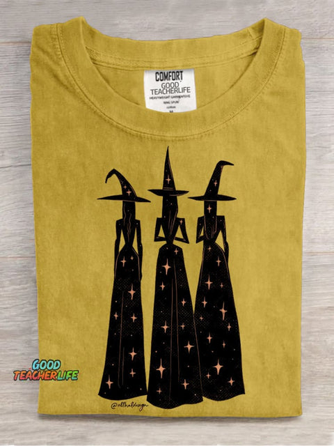 Mysterious three witches decorative pattern T-shirt