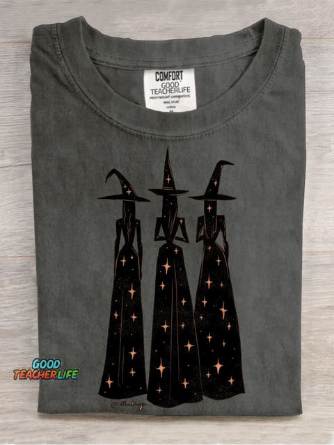 Mysterious three witches decorative pattern T-shirt