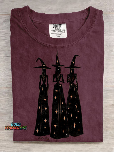 Mysterious three witches decorative pattern T-shirt