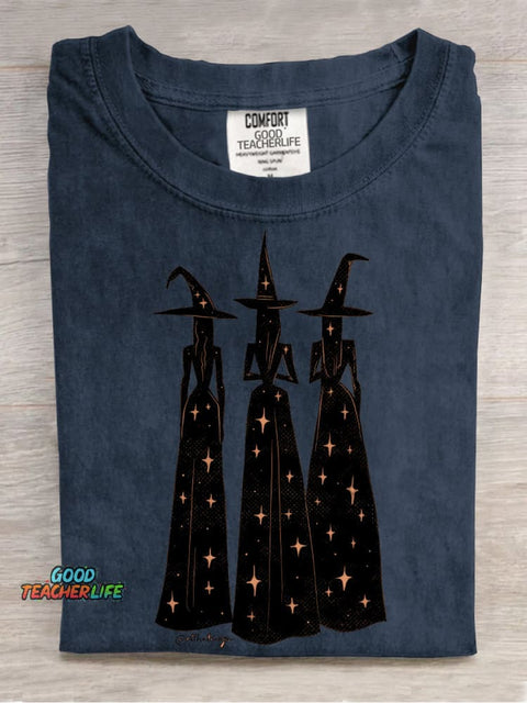 Mysterious three witches decorative pattern T-shirt