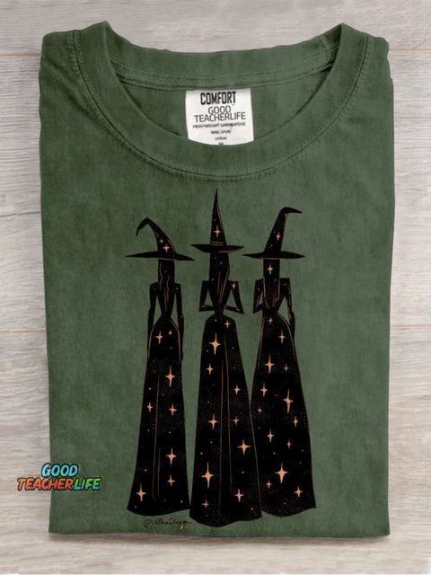 Mysterious three witches decorative pattern T-shirt