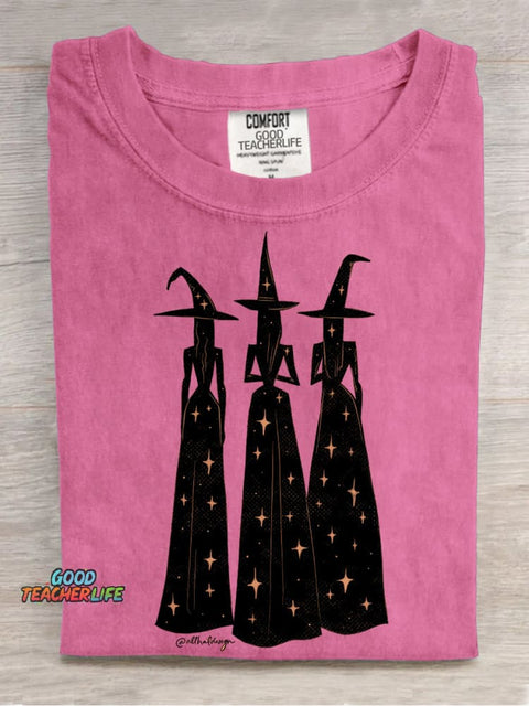 Mysterious three witches decorative pattern T-shirt