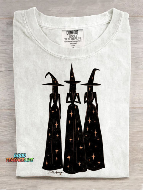 Mysterious three witches decorative pattern T-shirt