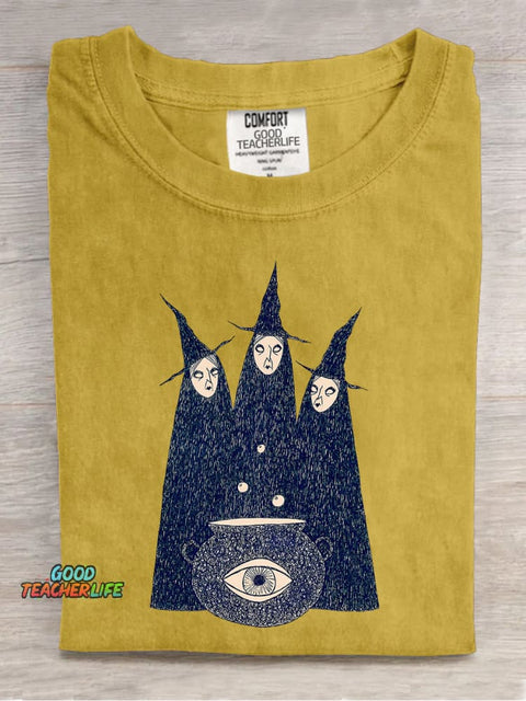 Mysterious Three Witches Decorative Pattern T-shirt