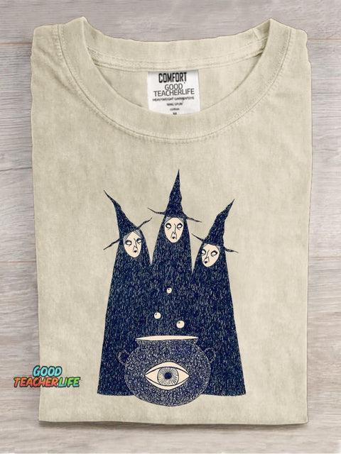 Mysterious Three Witches Decorative Pattern T-shirt